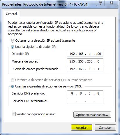 inteligencia Máquina de escribir Autónomo Configurar tarjeta de red en Windows 7 – DH Wifinet